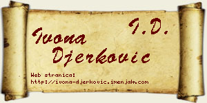 Ivona Đerković vizit kartica
